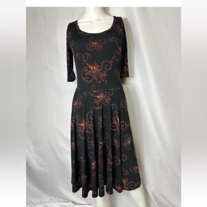**Rare Midnight Black Phoenix Style Dress~Size Small** By LULAROE